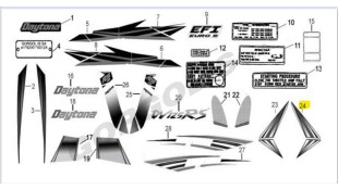 ΑΥΤΟΚΟΛΛΗΤΟ ΠΟΔΙΑΣ ΔΕΞΙΑΣ ΕΞΩΤΕΡΙΚΟ ΑΝΩ DAYTONA DY/NOVA