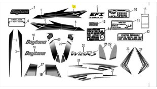 ΑΥΤΟΚΟΛΛΗΤΟ ΠΛΑΙΣΙΟΥ ΑΡΙΣΤΕΡΟ DAYTONA DY/NOVA