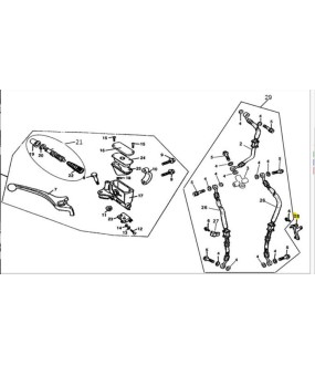 ΒΑΣΗ ΣΩΛΗΝΑ ΥΓΡΩΝ ΦΡΕΝΟΥ ΑΡΙΣΤΕΡΗ T.D.B. DAYTONA DY/SPRINTER