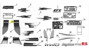 ΑΥΤΟΚΟΛΛΗΤΟ ΠΟΔΙΑΣ ΑΡΙΣΤΕΡΗΣ ΕΞΩΤΕΡΙΚΟ ΚΑΤΩ DAYTONA DY 125