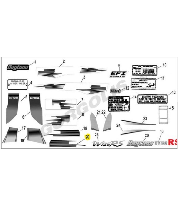 ΑΥΤΟΚΟΛΛΗΤΟ ΠΟΔΙΑΣ ΕΣΩΤΕΡΙΚΗΣ ΔΕΞΙΑΣ ΚΑΤΩ SPARE PARTS ΑΥΤΟΚΟΛΛΗΤΟ ΠΟΔΙΑΣ ΕΣΩΤΕΡΙΚΗΣ ΔΕΞΙΑΣ ΚΑΤΩ DAYTONA DY/NOVA