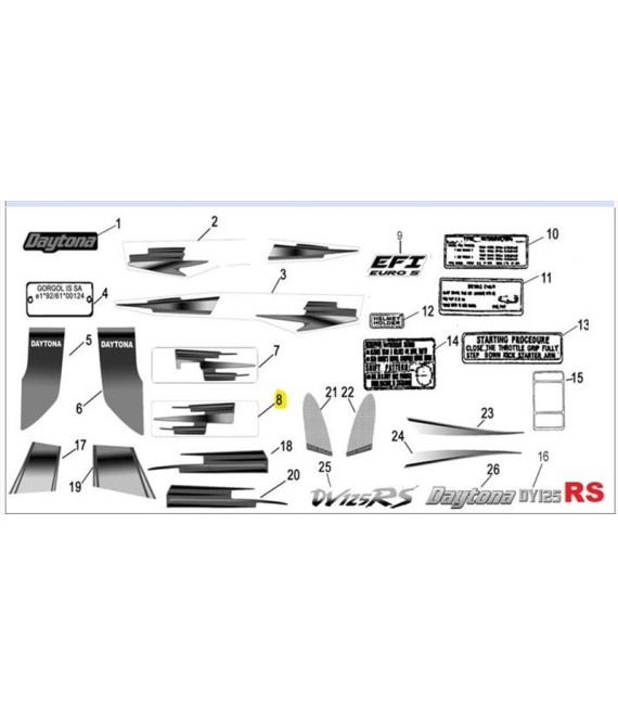 ΑΥΤΟΚΟΛΛΗΤΟ ΠΛΑΙΣΙΟΥ ΔΕΞΙΟ SPARE PARTS ΑΥΤΟΚΟΛΛΗΤΟ ΠΛΑΙΣΙΟΥ ΔΕΞΙΟ DAYTONA DY 125