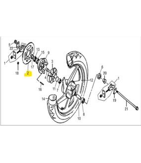 ΓΡΑΝΑΖΙ ΟΠΙΣΘΙΟΥ ΤΡΟΧΟΥ 44T DAYTONA DY/SPRINTER 50