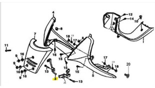 ΒΑΣΗ ΠΟΔΙΑΣ ΔΕΞΙΑ DAYTONA NOVA 100