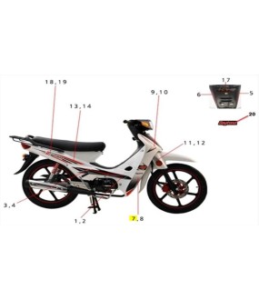 ΑΥΤΟΚΟΛΛΗΤΟ ΠΟΔΙΑΣ ΔΕΞΙΑΣ ΕΞΩΤΕΡΙΚΟ ΚΑΤΩ ''DY110A-RS'' DAYTONA NOVA 100