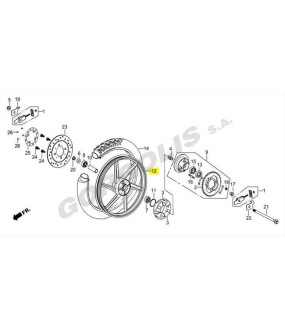 ΤΡΟΧΟΣ ΟΠΙΣΘΙΟΣ ΑΛΟΥΜΙΝΙΟΥ 6 ΑΚΤ. ΜΑΥΡΟΣ DAYTONA DY 125 E4/E5 ΑΝΤΑΛΛΑΚΤΙΚΑ