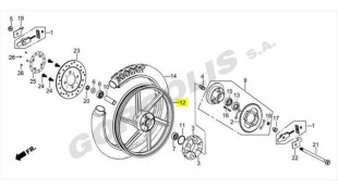 ΤΡΟΧΟΣ ΟΠΙΣΘΙΟΣ ΑΛΟΥΜΙΝΙΟΥ 6 ΑΚΤ. ΜΑΥΡΟΣ DAYTONA DY 125 E4/E5