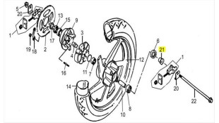 ΑΠΟΣΤΑΣΗ ΟΠΙΣΘΙΟΥ ΤΡΟΧΟΥ ΔΕΞΙΑ DATONA DY/NOVA/SPRINTER/VELOS R