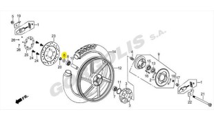 ΤΣΙΜΟΥΧΑ ΤΡΟΧΟΥ ΔΕΞΙΑ 26x37x6 DAYTONA DY / SPRINTER / VELOS