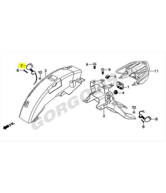 ΦΛΑΣ ΟΠΙΣΘΙΟ ΔΕΞΙΟ DAYTONA DY E5 ΑΝΤΑΛΛΑΚΤΙΚΑ ΦΛΑΣ ΟΠΙΣΘΙΟ ΔΕΞΙΟ DAYTONA DY E5