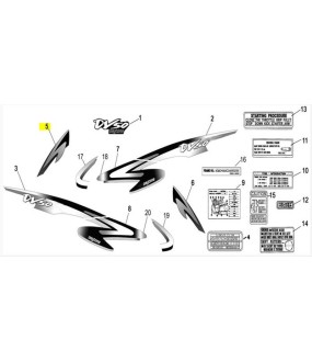 ΑΥΤΟΚΟΛΛΗΤΟ ΠΟΔΙΑΣ ΑΡΙΣΤΕΡΟ ΓΙΑ ΚΟΚΚΙΝΟ DAYTONA DY/NOVA