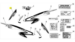 ΑΥΤΟΚΟΛΛΗΤΟ ΠΟΔΙΑΣ ΑΡΙΣΤΕΡΗΣ ΓΙΑ ΑΣΗΜΙ & ΜΠΛΕ DAYTONA DY/NOVA