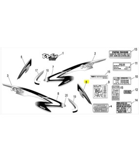 ΑΥΤΟΚΟΛΛΗΤΟ ΠΟΔΙΑΣ ΔΕΞΙΑΣ ΓΙΑ ΚΟΚΚΙΝΟ DAYTONA DY/NOVA