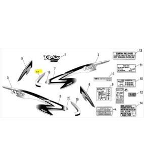 ΑΥΤΟΚΟΛΛΗΤΟ ΠΟΔΙΑΣ ΕΣΩΤΕΡΙΚΗΣ ΑΡΙΣΤΕΡΗΣ ΜΕΓΑΛΟ ΓΙΑ ΑΣΗΜΙ & ΜΠΛΕ DAYTONA DY/NOVA