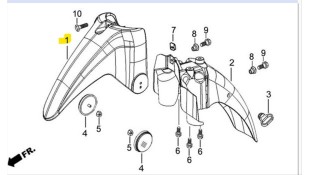 ΦΤΕΡΟ ΕΜΠΡΟΣΘΙΟ, ΕΜΠΡΟΣ ΤΜΗΜΑ ΑΣΠΡΟ DAYTONA SPRINTER 50/125 ΦΤΕΡΟ ΕΜΠΡΟΣΘΙΟ, ΕΜΠΡΟΣ ΤΜΗΜΑ ΑΣΠΡΟ DAYTONA SPRINTER 50/125