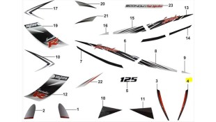 ΑΥΤΟΚΟΛΛΗΤΟ ΜΑΣΚΑΣ ΔΙΑΚΟΣΜΗΤΙΚΗΣ ΑΡΙΣΤΕΡΟ ΓΙΑ WHITE/BLACK DAYTONA SPRINTER 50/125