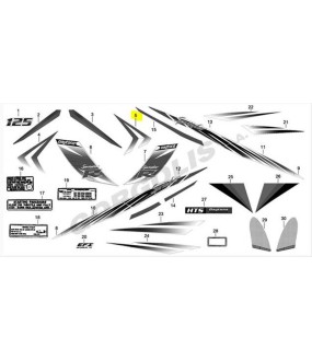 ΑΥΤΟΚΟΛΛΗΤΟ ΠΟΔΙΑΣ ΔΕΞΙΑΣ ΑΝΩ ΓΙΑ RED/WHITE DAYTONA SPRINTER 50/125