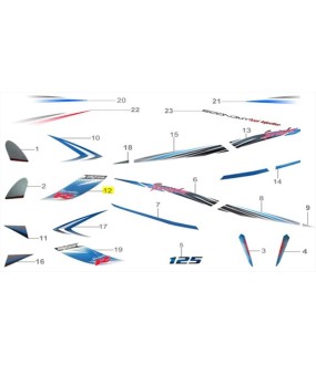 ΑΥΤΟΚΟΛΛΗΤΟ ΠΟΔΙΑΣ ΔΕΞΙΑΣ ΜΕΣΑΙΟ ΓΙΑ WHITE/BLUE DAYTONA SPRINTER