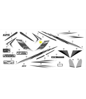 ΑΥΤΟΚΟΛΛΗΤΟ ΠΟΔΙΑΣ ΔΕΞΙΑΣ ΜΕΣΑΙΟ ΓΙΑ RED/WHITE DAYTONA SPRINTER 50/125