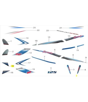 ΑΥΤΟΚΟΛΛΗΤΟ ΠΟΔΙΑΣ ΔΕΞΙΑΣ ΠΙΣΩ ΓΙΑ WHITE/BLUE DAYTONA SPRINTER 50/125