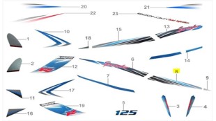 ΑΥΤΟΚΟΛΛΗΤΟ ΠΛΑΙΣΙΟΥ ΔΕΞΙΟ ΓΙΑ WHITE/BLUE DAYTONA SPRINTER 50/125