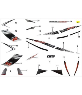 ΑΥΤΟΚΟΛΛΗΤΟ ΣΕΛΛΑΣ ΑΡΙΣΤΕΡΟ ΑΝΩ ΓΙΑ WHITE/BLACK DAYTONA SPRINTER 50/125