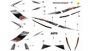 ΑΥΤΟΚΟΛΛΗΤΟ ΣΕΛΛΑΣ ΑΡΙΣΤΕΡΟ ΑΝΩ ΓΙΑ WHITE/BLACK DAYTONA SPRINTER 50/125