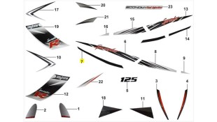 ΑΥΤΟΚΟΛΛΗΤΟ ΣΕΛΛΑΣ ΔΕΞΙΟ ΚΑΤΩ ΓΙΑ WHITE/BLACK DAYTONA SPRINTER 50/125