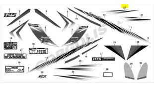 ΑΥΤΟΚΟΛΛΗΤΟ ΠΟΔΙΑΣ ΑΡΙΣΤΕΡΗΣ ΚΑΤΩ ΑΠΟ ΑΕΡΑΓΩΓΟ DAYTONA SPRINTER 50/125