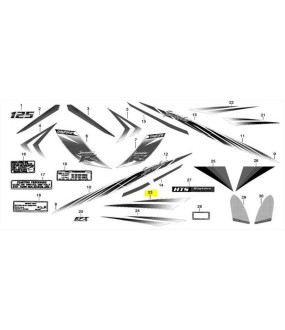 ΑΥΤΟΚΟΛΛΗΤΟ ΠΟΔΙΑΣ ΔΕΞΙΑΣ ΠΑΝΩ ΑΠΟ ΑΕΡΑΓΩΓΟ ΓΙΑ RED/WHITE DAYTONA SPRINTER 50/125