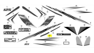 ΑΥΤΟΚΟΛΛΗΤΟ ΠΟΔΙΑΣ ΔΕΞΙΑΣ ΠΑΝΩ ΑΠΟ ΑΕΡΑΓΩΓΟ ΓΙΑ RED/WHITE DAYTONA SPRINTER 50/125