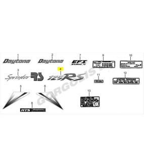 ΑΥΤΟΚΟΛΛΗΤΟ ΠΟΔΙΑΣ ΑΡΙΣΤΕΡΗΣ-ΔΕΞΙΑΣ ΑΝΩ ''125RS'' DAYTONA SPRINTER 125