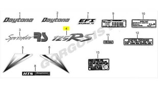 ΑΥΤΟΚΟΛΛΗΤΟ ΠΟΔΙΑΣ ΑΡΙΣΤΕΡΗΣ-ΔΕΞΙΑΣ ΑΝΩ ''125RS'' DAYTONA SPRINTER 125