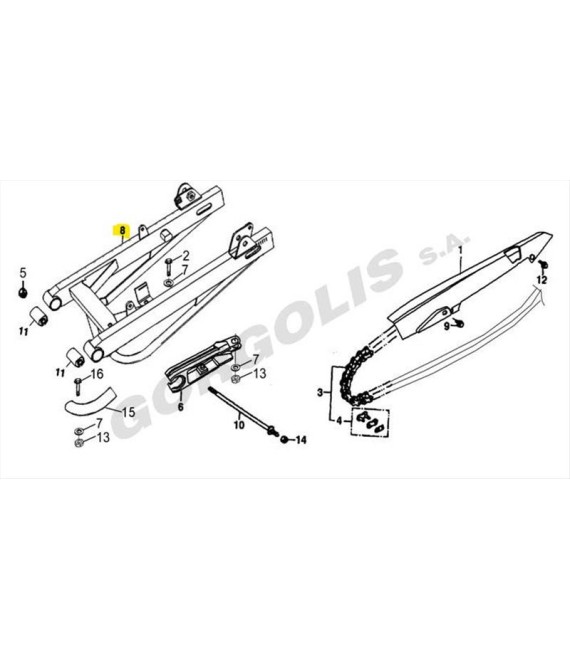 ΨΑΛΙΔΙ ΟΠΙΣΘΙΟ DAYTONA DY 125 E4/E5 ΑΝΤΑΛΛΑΚΤΙΚΑ ΨΑΛΙΔΙ ΟΠΙΣΘΙΟ DAYTONA DY 125 E4/E5
