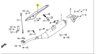 ΚΑΛΥΜΜΑ ΕΞΑΤΜΙΣΗΣ ΟΠΙΣΘΙΟ DAYTONA VELOS R 125 ΑΝΤΑΛΛΑΚΤΙΚΑ