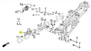 ΒΑΣΗ ΕΜΠΡΟΣΘΙΑΣ ΠΟΔΙΑΣ DAYTONA VELOS R 125 ΑΝΤΑΛΛΑΚΤΙΚΑ