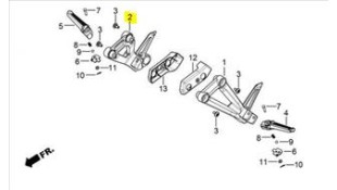 ΒΑΣΗ ΜΑΣΠΙΕ ΣΥΝΕΠΙΒΑΤΗ ΔΕΞΙΑ DAYTONA VELOS R 125 ΑΝΤΑΛΛΑΚΤΙΚΑ