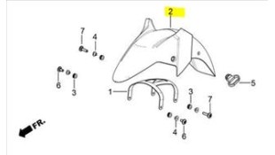 ΦΤΕΡΟ ΕΜΠΡΟΣΘΙΟ ΑΣΠΡΟ DAYTONA VELOS R 125 ΦΤΕΡΟ ΕΜΠΡΟΣΘΙΟ ΑΣΠΡΟ DAYTONA VELOS R 125