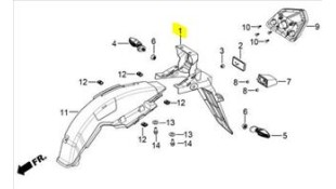 ΦΤΕΡΟ ΟΠΙΣΘΙΟ DAYTONA VELOS R 125 ΦΤΕΡΟ ΟΠΙΣΘΙΟ DAYTONA VELOS R 125