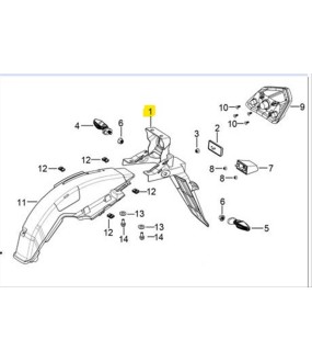 ΦΤΕΡΟ ΟΠΙΣΘΙΟ DAYTONA VELOS R 125 ΑΝΤΑΛΛΑΚΤΙΚΑ ΦΤΕΡΟ ΟΠΙΣΘΙΟ DAYTONA VELOS R 125