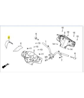 ΓΑΡΝΙΤΟΥΡΑ ΜΑΣΚΑΣ ΦΑΝΟΥ ΔΕΞΙΑ ΛΕΥΚΟ DAYTONA VELOS R 125
