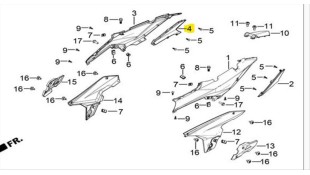 ΓΑΡΝΙΤΟΥΡΑ ΚΑΛΥΜΜΑΤΟΣ ΣΕΛΛΑΣ ΔΕΞΙΑ DAYTONA VELOS 125 ΑΝΤΑΛΛΑΚΤΙΚΑ