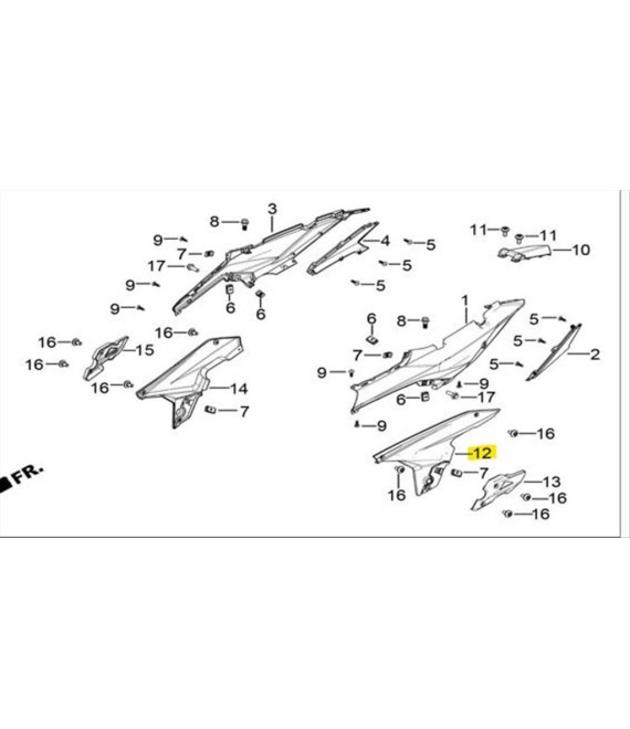 ΚΑΠΑΚΙ ΠΛΑΙΣΙΟΥ ΑΡΙΣΤΕΡΟ DAYTONA VELOS R 125 ΑΝΤΑΛΛΑΚΤΙΚΑ ΚΑΠΑΚΙ ΠΛΑΙΣΙΟΥ ΑΡΙΣΤΕΡΟ DAYTONA VELOS R 125