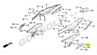 ΚΑΠΑΚΙ ΔΙΑΚΟΣΜΗΤΙΚΟ ΠΛΑΙΣΙΟΥ ΑΡΙΣΤΕΡΟ ΑΣΗΜΙ DAYTONA VELOS R 125