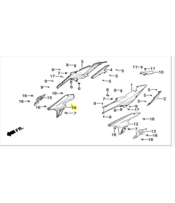 ΚΑΠΑΚΙ ΠΛΑΙΣΙΟΥ ΔΕΞΙΟ DAYTONA VELOS R 125 SPARE PARTS ΚΑΠΑΚΙ ΠΛΑΙΣΙΟΥ ΔΕΞΙΟ DAYTONA VELOS R 125