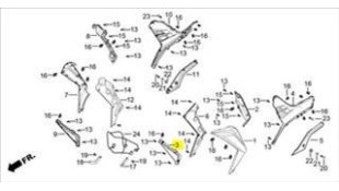 ΚΑΠΑΚΙ ΔΙΑΚΟΣΜΗΤΙΚΟ ΕΜΠΡΟΣΘΙΑΣ ΠΟΔΙΑΣ ΑΡΙΣΤΕΡΟ DAYTONA VELOS R 125