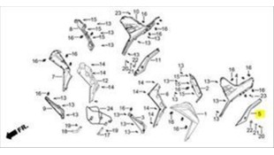 ΓΑΡΝΙΤΟΥΡΑ ΠΟΔΙΑΣ ΑΡΙΣΤΕΡΗ DAYTONA VELOS R 125