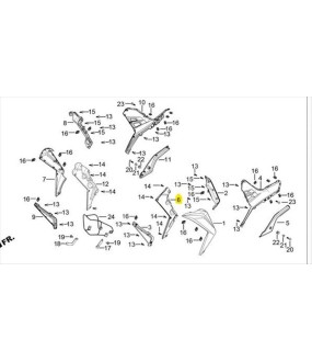 INNER FENDER, COVER, L.FR DAYTONA VELOS R 125 E5 ΑΝΤΑΛΛΑΚΤΙΚΑ