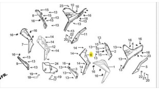 INNER FENDER, COVER, L.FR DAYTONA VELOS R 125 E5 ΑΝΤΑΛΛΑΚΤΙΚΑ