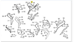 ΠΟΔΙΑ ΠΛΑΙΣΙΟΥ ΔΕΞΙΑ ΜΑΥΡΟ DAYTONA VELOS R 125